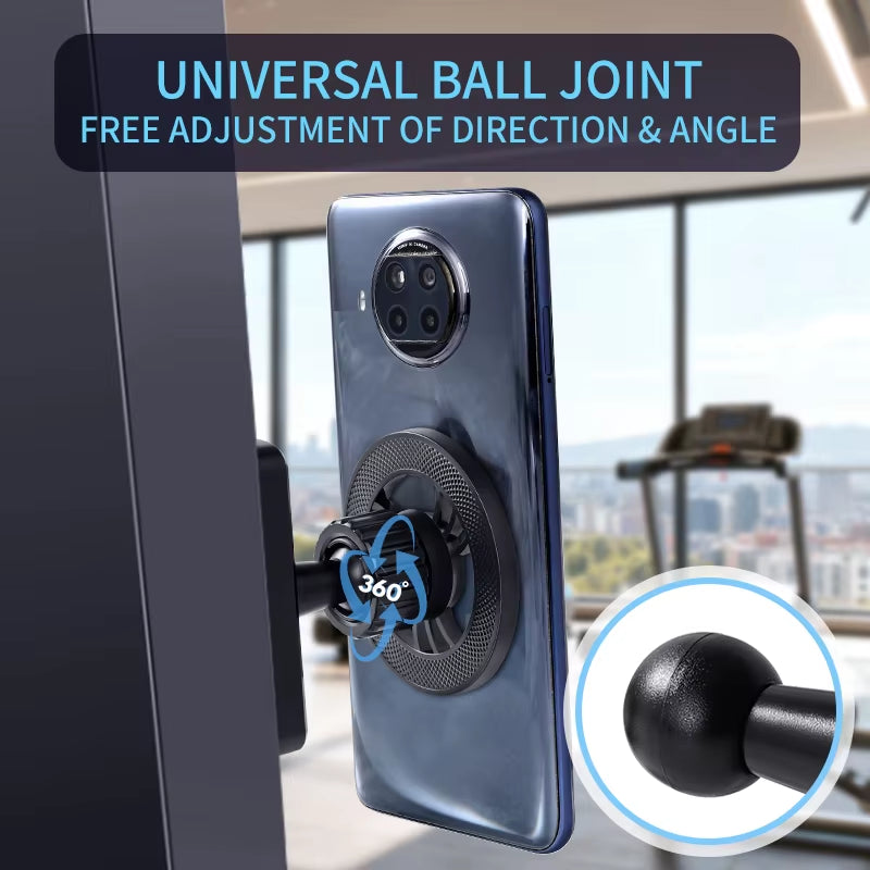Universal Magnetic Golf Cart Phone Holder No Blocking Swing View 360° Rotation Mount